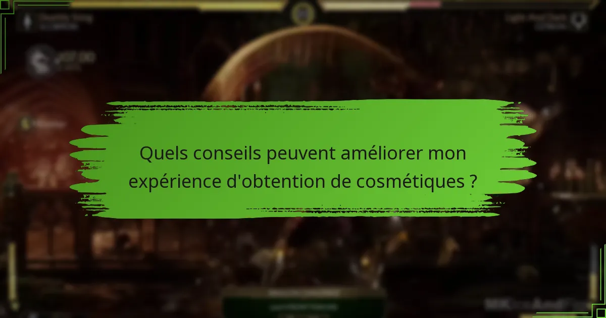 Quelles sont les différences entre les types de cosmétiques dans Mortal Kombat 11 ?