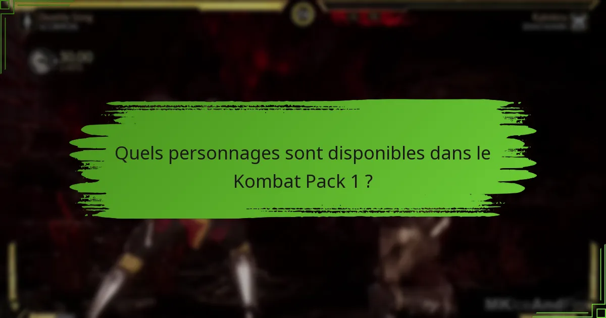 Où puis-je acheter le Kombat Pack 1 ?